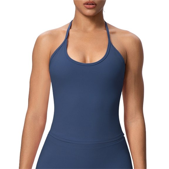 Women  Sports Bra Backless Longline Workout Crop Tank Tops Yoga Sports Bra