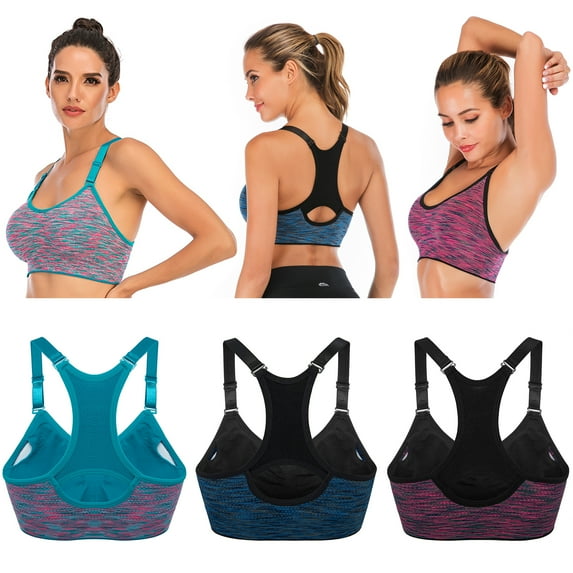 Women Sports Bra Yoga Fitness Stretch Workout Tank Top Seamless Vest Push Up