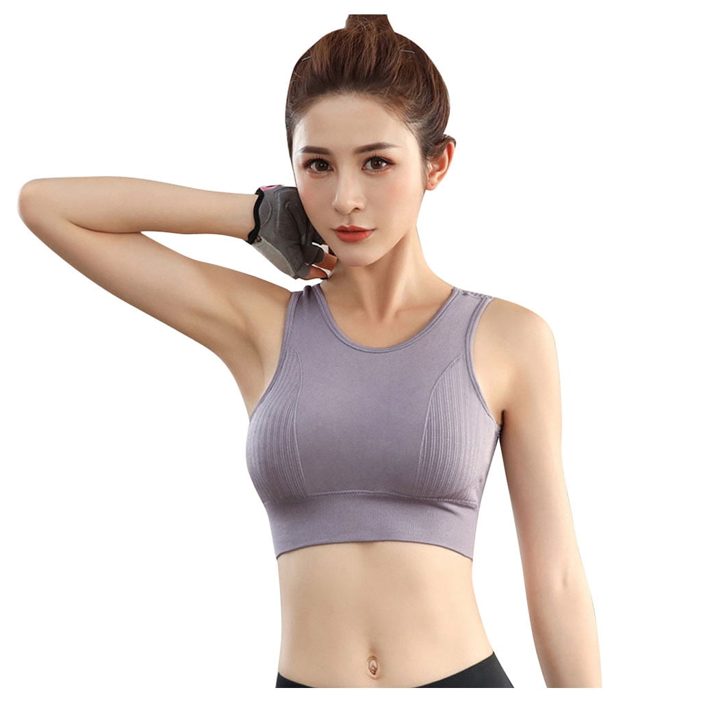 Women Sports Bra Yoga Tank Tops Workout Running Training Hollow Breathable  Bra Long Sleeve White for Women Short Sleeve Active Wear 