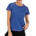 thumbnail image 1 of Women Sports Fitness Short Sleeve Quick Dry Gym Athletic Running T-Shirt Activewear, 1 of 6