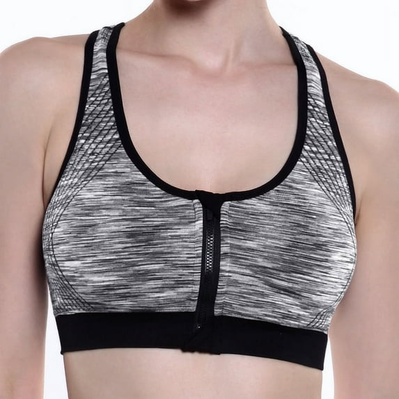 Women Sports Underwear Shock-Proof Fitness Yoga Zipper Sports Bra