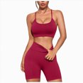 thumbnail image 1 of Women Sportswear Set Tracksuit Running Jogging Yoga Sportswear Going Out Gym Outfits Activewear Workout Yoga Set Red ,L, 1 of 6