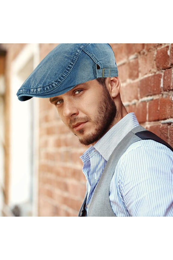 Women Spring And Autumn British Retro Washed Denim Thin Breathable Forward Cap Men Summer Womens Large Heads Painter Hat Women Slouchy Women Rerun Hat Girls French Hat Vintage Hats for Women 1930s