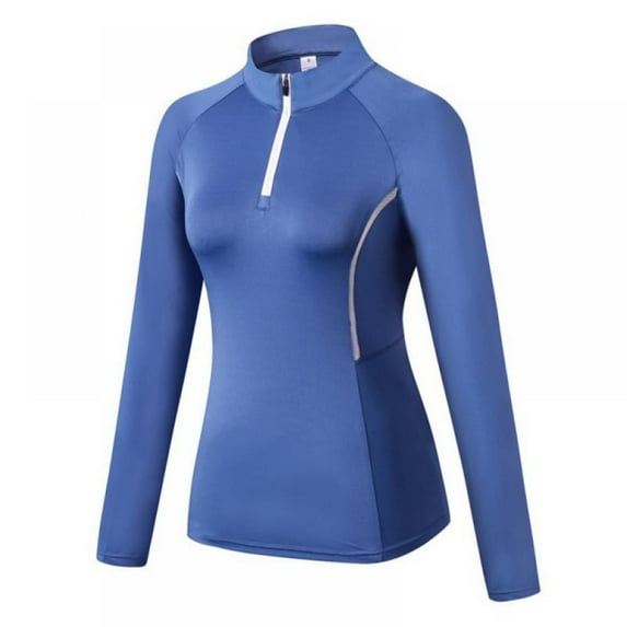 Women Spring/Autumn Zipper Long Sleeve Sports Fitness Yoga Training Quick-Drying Clothes 2XL-S