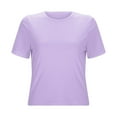 thumbnail image 1 of Women Spring And Summer Tight T Shirt Short Sleeved Round Neck Thin Solid Color Top Slim Bottom Shirt Womens Athletic Tee Casual Raglan Tee Athletic Wear Women Tech Sleeve Shirts for Women Long Sleeve, 1 of 6