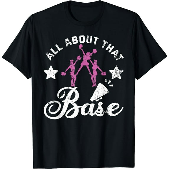 Women Squad Funny Cheerleading All About That Base Cheer T-Shirt