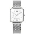 thumbnail image 1 of Women Square Face Watches Fashion Quartz Dress Watch for Women with Stainless Steel Mesh Band, 1 of 13