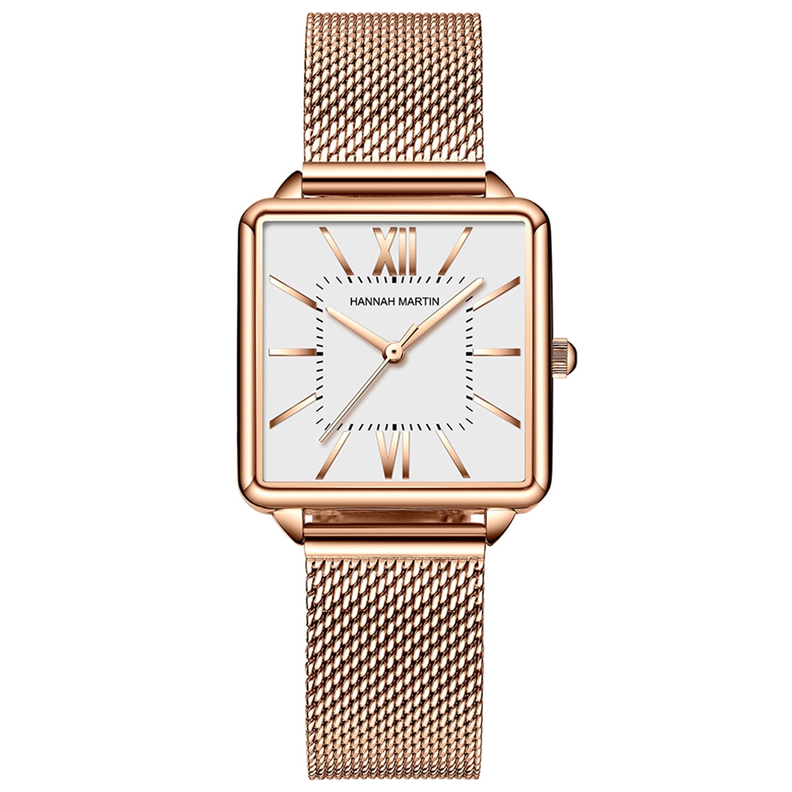 Women\'s Square Dress Watch Mesh Bracelet Stainless Steel Analog Quartz Rectangular Case Mesh Bracelet Watch | Anne Klein main image 2