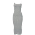 thumbnail image 1 of Women Square Neck Maxi Dress Sleeveless Cocktail Dresses Bodycon Spaghetti Strap Long Dress Party, 1 of 8