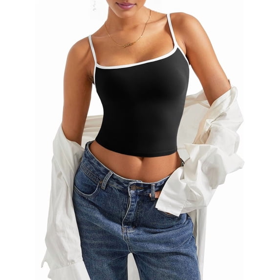 Women Square Neck Tank Top Summer Y2K Going Out Basic Shirt
