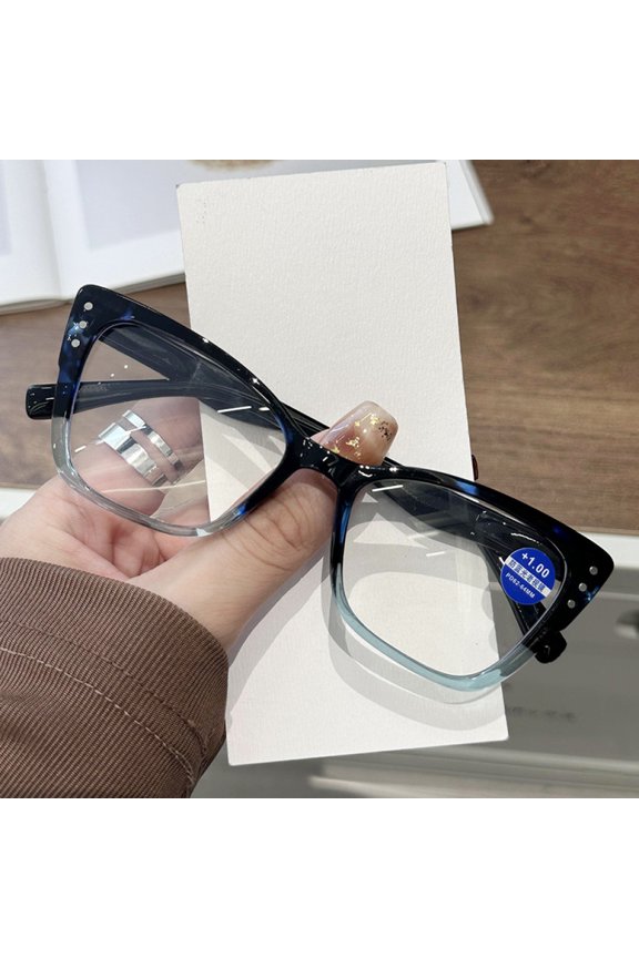 Women Square Reading Glasses 2.00 Tortoise Blue Light Blocking Spring Hinges Blue Tortoiseshell Readers +2.00