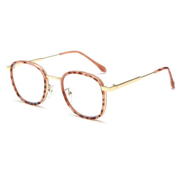 Women Square Reading Glasses 2.00 Ultra-light Pink Tortoiseshell Anti-blue Light Readers +2.00 strength