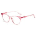 thumbnail image 1 of Women Square Reading Glasses 3.50 Anti-blue Light Transparent Pink Stylish Readers +3.50, 1 of 5