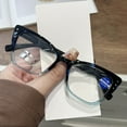 thumbnail image 1 of Women Square Reading Glasses Tortoise Blue Light Blocking Spring Hinges Blue Tortoiseshell Readers Eyeglasses Frame, 1 of 5