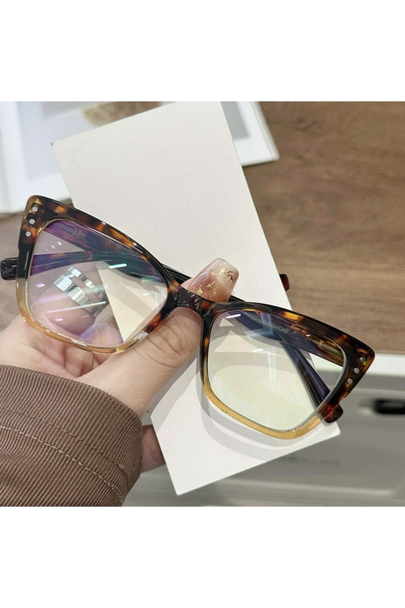 Women Square Reading Glasses Tortoise Blue Light Blocking Spring Hinges Tortoiseshell Readers Eyeglasses Frame