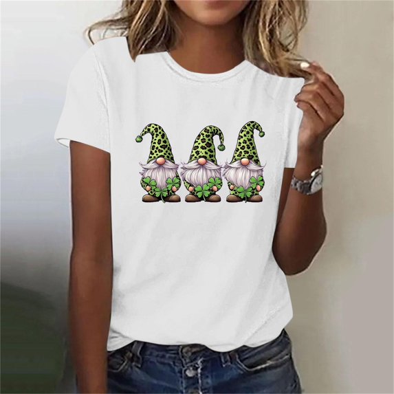 Women St Patrick's Day Clover Raglan Color Block T-Shirt Blessed Irish Short Sleeve Shirt Shamrock Graphic Tee Tops