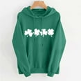 thumbnail image 1 of Women St.Patrick's Day Sweatshirts Clover Print Winter Pullover Tops Loose Long Sleeved Comfortable Sweatshirt Green XL, 1 of 5