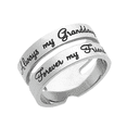 thumbnail image 1 of Women Stainless Steel Always My Granddaughter Forever My Friend Granddaughter's Ring - Stackable Ring Granddaughter's Jewelry & Gifts., 1 of 4