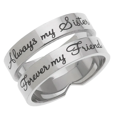 thumbnail image 1 of Women Stainless Steel Always Sisters Forever Friends, Soul Sister Ring, Forever-And-Always Sister a Unique Anxiety & Stress Relief Gift for Women., 1 of 5