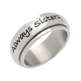 thumbnail image 1 of Women Stainless Steel Always Sisters Forever Friends Spinner Ring, Soul Sister Ring, and Forever-And-Always Sister Ring a Unique Anxiety & Stress Relief Gifts for a Family., 1 of 5