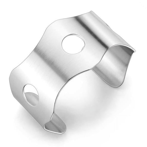 Women Stainless Steel Bangle with No Stone in No Stone - 8 in.