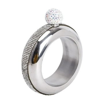 Women Stainless Steel Bracelet Hip Flask Durablewith FAST For Wine W7U6