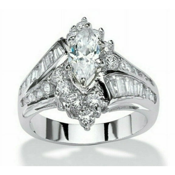 Women Stainless Steel Engagement Wedding Ring