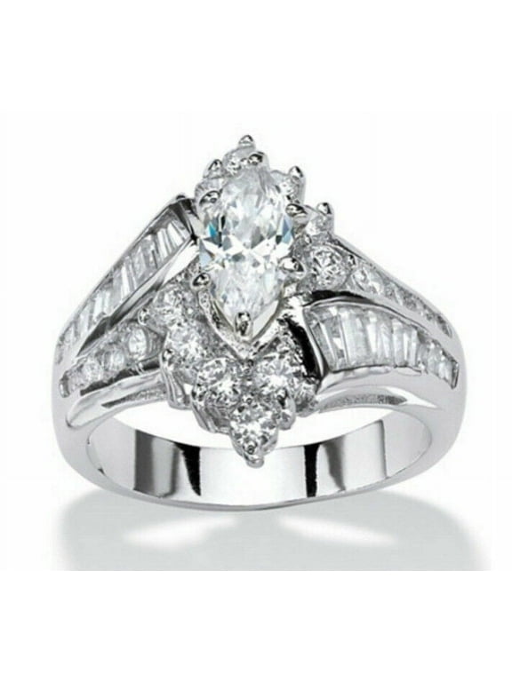 Women Stainless Steel Engagement Wedding Ring