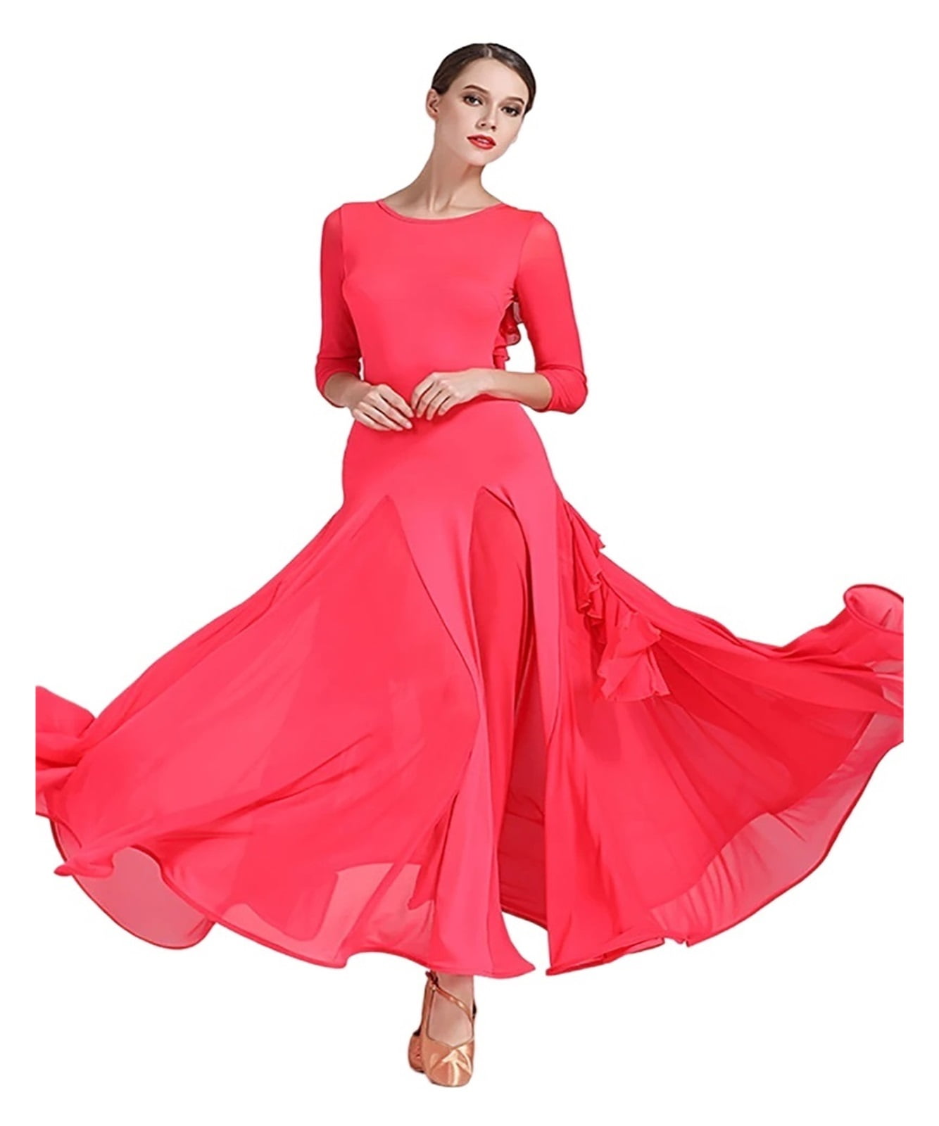 Women Standard Dance Dress Ruffles Backless Ballroom Dancewear Evening Dresses Ballroom Dress - Walmart.com Women Standard Dance Dress Ruffles Backless Ballroom Dancewear Evening Dresses Ballroom Dress - Walmart.com