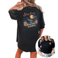 thumbnail image 1 of Women Stay Salty Wave Palm Flower Blue Orange Retro Back Print Graphic Comfortable Tees T Shirt Tops Round-neck Printed Cotton T-Shirt Black S-5XL, 1 of 5