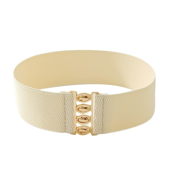 Women Steampunk Corset Belt Medival Elastic Waist Belt for Dresses White Free Size