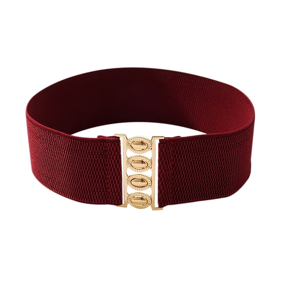 Women Steampunk Corset Belt Medival Elastic Waist Belt for Dresses Wine Free Size