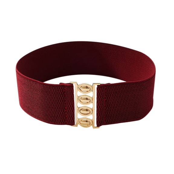 Women Steampunk Corset Belt Medival Elastic Waist Belt for Dresses Wine Free Size