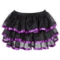 thumbnail image 1 of Women Steampunk Skirts Waisted Elastic Layered Short Skirt Purple 5XL, 1 of 4