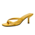 thumbnail image 1 of NOKIO Women Stiletto High Heel Peep Open Toe Sandals Slingback Slip-on Wedding Office Cute Basic Sandals Women Sandals Middle Heel Thongs Solid Color Cross Strap Casual, 1 of 9