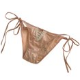 thumbnail image 1 of Women Strap Satin Panties Low Rise See Through Invisible Thongs Hollow Out Thin Mesh Sheer Briefs, 1 of 8