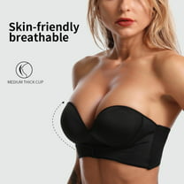 Strapless Front Buckle Push Up Bras for Women,Wireless Sexy Anti-Slip Invisible  Lift Bras 