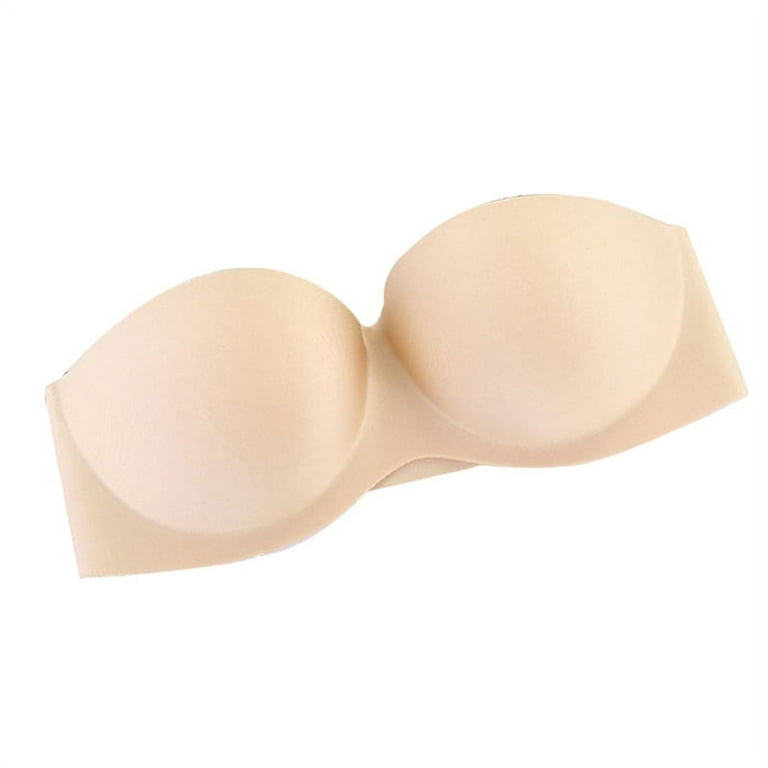Women Strapless Bra Seamless Backless Soft Breathable 4 Rows 3 Hooks  Brassiere 40a