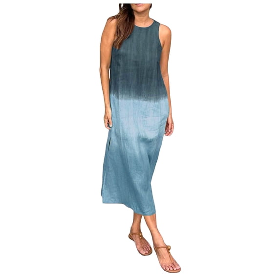 Women Strapless Casual Loose Ruched Long Maxi Dress