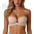 thumbnail image 1 of Women Strapless Invisible Adhesive Bra, Seamless Push Up Backless Bra,M, 1 of 3