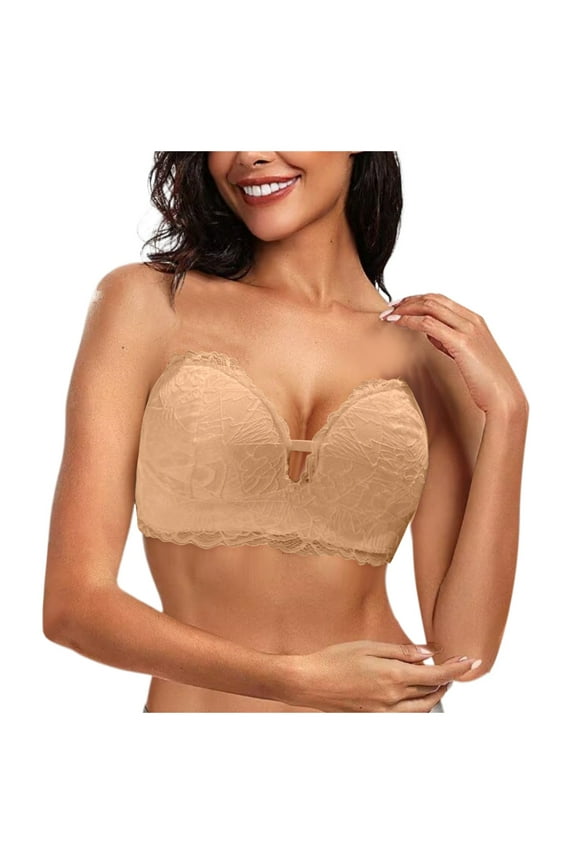 Women Strapless Off The Shoulder Bra Small Chest Flat Chest Push Up Top Non Bra