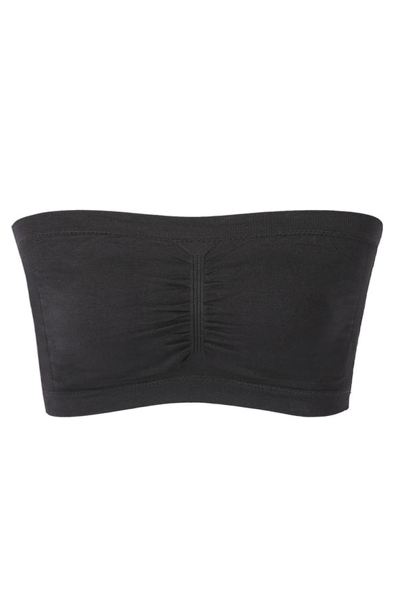 Women Strapless Seamless Bra Ladies Stretchy Tube Top Removable Padding Bralette Suit for Wedding Dress Evening Dress