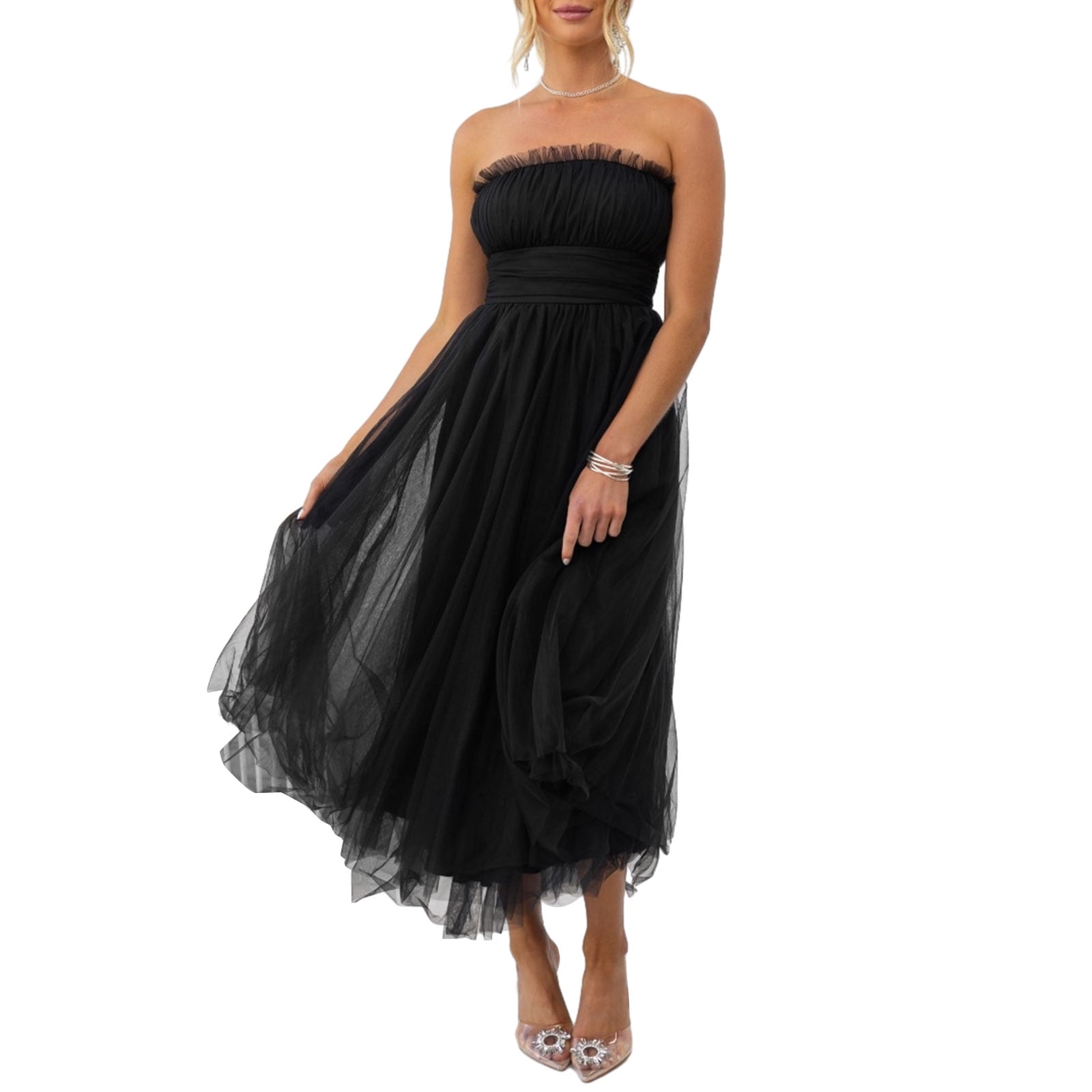 formal tutu dresses for adults Generic Bandeau Mini Dress for Women Classic Flowy Layered Tulle Tutu Formal Dresses Bow Belted Mesh Tutu Dress Prom DressRed,X-Large at Amazon Women's Clothing store