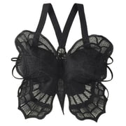 Women Strappy V Neck Backless Camisole Bralette Butterfly Lace Padded Bustier Bra Underwear Festival Crop Top Bandeau