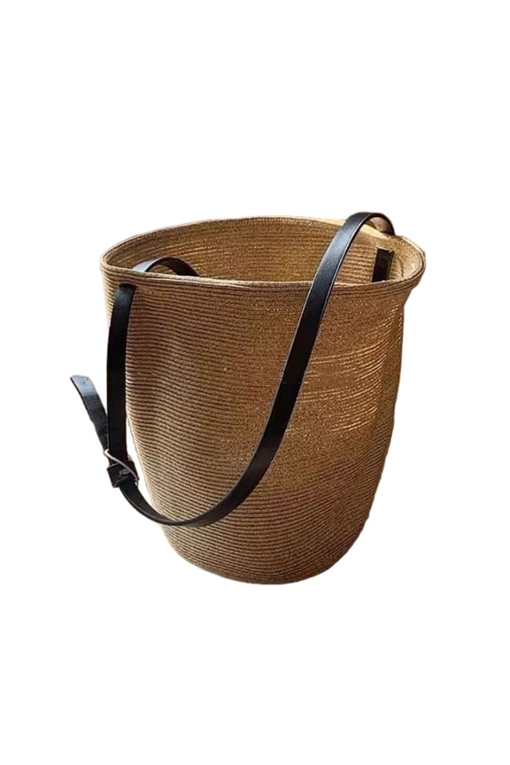 Women Straw Beach Bag Handwoven Shoulder Bag Japanese Styles Armpit Bag
