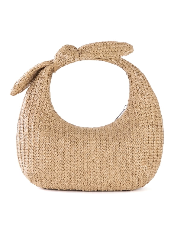 Women Straw Beach Clutch Purse Summer Elegant Woven Handbag with Adjustable Strap, Versatile Shoulder Bag and Crossbody Bag for Vacation, Travel, and Everyday Style