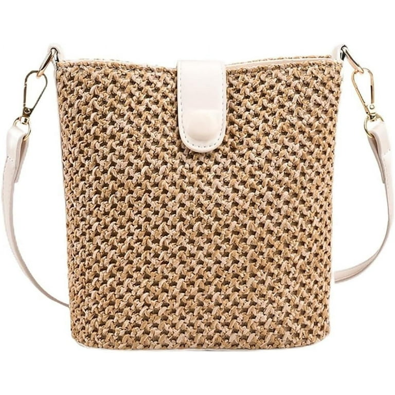 Women Straw Crossbody Bag Beach Handmade Rattan Shoulder  display picture 1