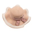thumbnail image 1 of Women Straw Hat Summer Wide Brim Sun Hat Floppy Foldable Roll up Beach Hats for Women Bowknot UV Cap Hat, 1 of 8
