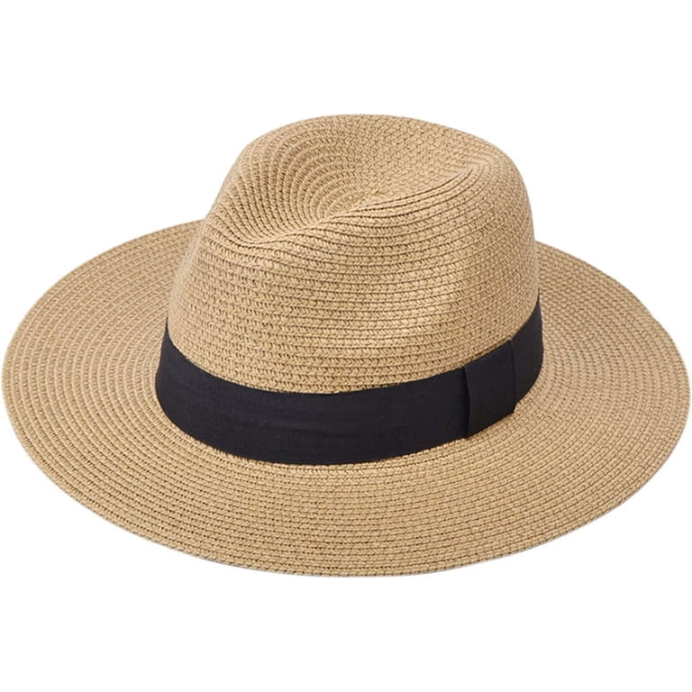 Women Straw Panama Hat Travel Fedora Beach Sun Hat Summer  display picture 1