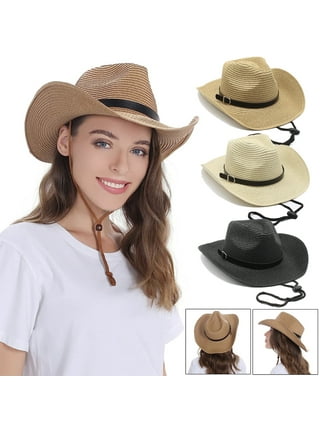 D-GROEE Womens Straw Hat Weave Wavy Wide Brim Sun Hat for Women Bowknot  Beach Cap Summer Hats UV Protection